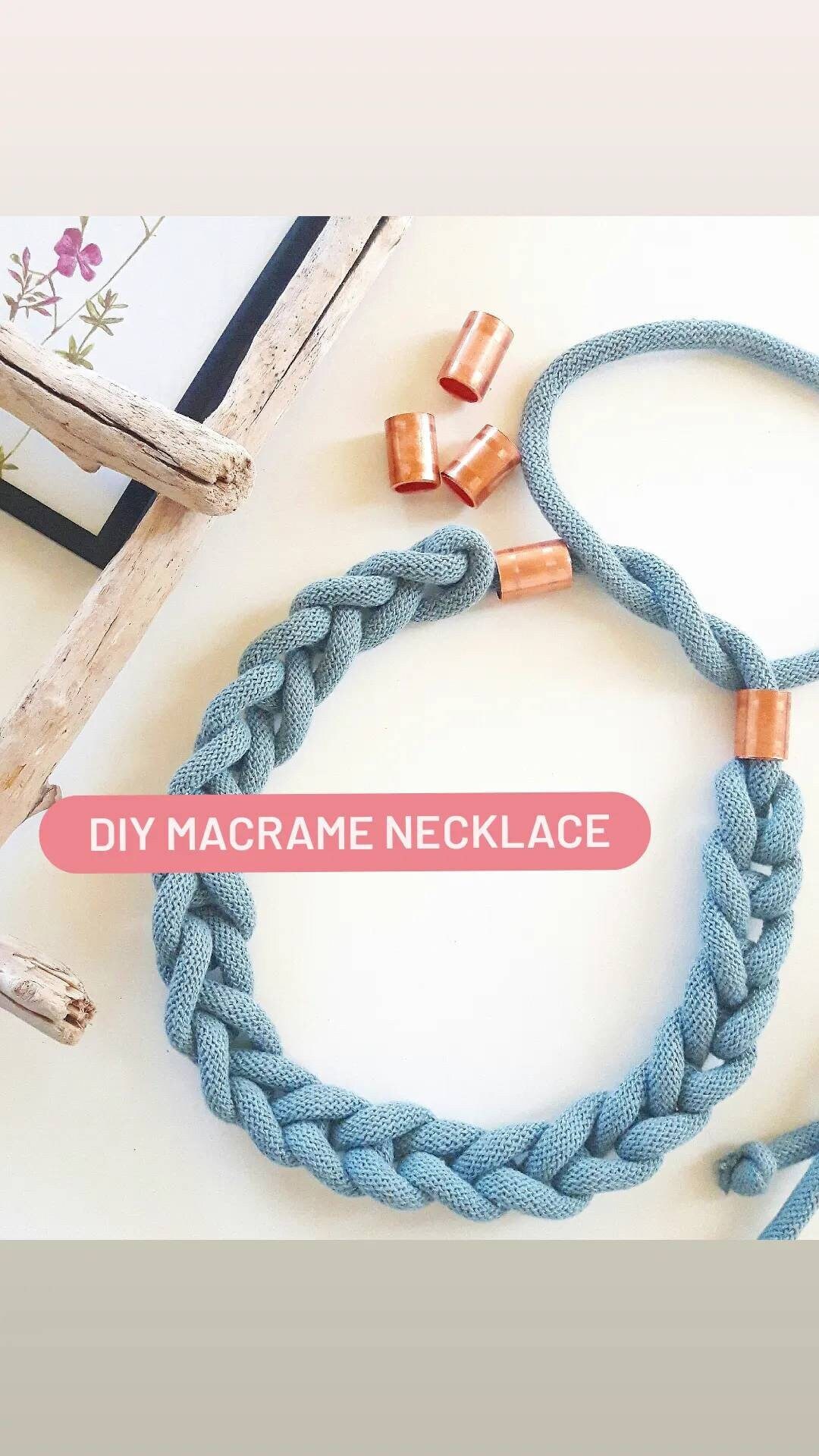 EASY Macrame Necklace Tutorial, Video & PDF Diy Macrame Necklace Pattern, Macrame for Beginners