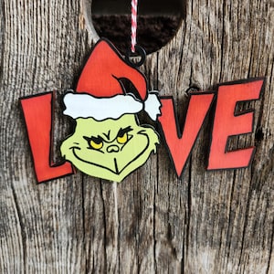 Ornement « LOVE » Grinch