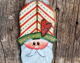 Heart on hat Santa