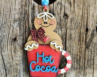 Hot Cocoa Gingerbread Ornament