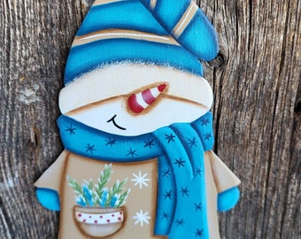 Flakes snowman gnome tree ornament