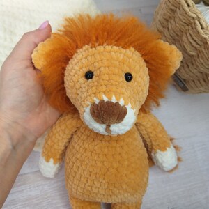 Crochet Lion Plush Pattern PDF, Amigurumi Safari Animal Tutorial, Soft ...