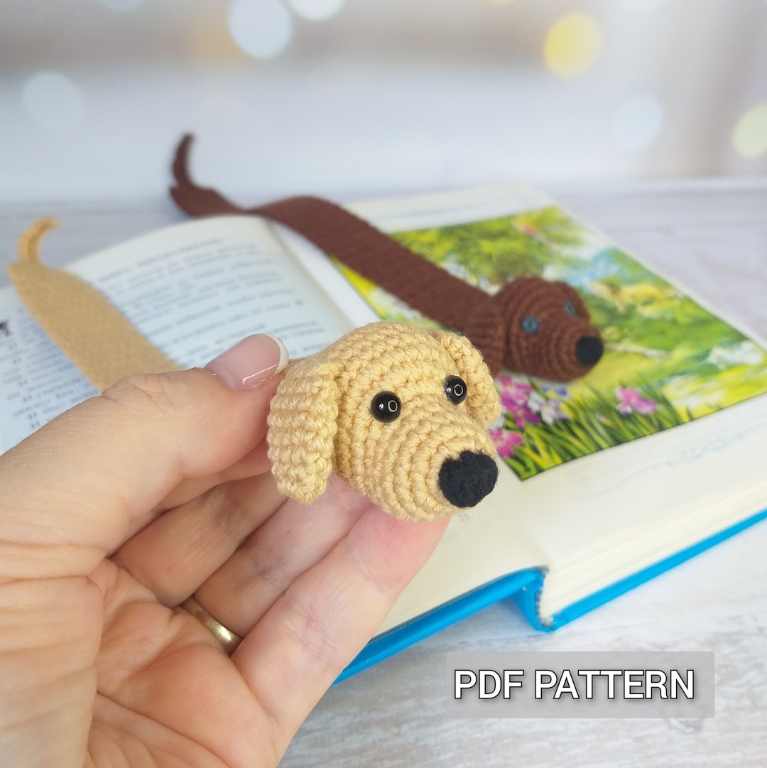 Labrador Bookmark Crochet Bookmark Dog Pattern, Labrador Retriever Beginner Crochet ...
