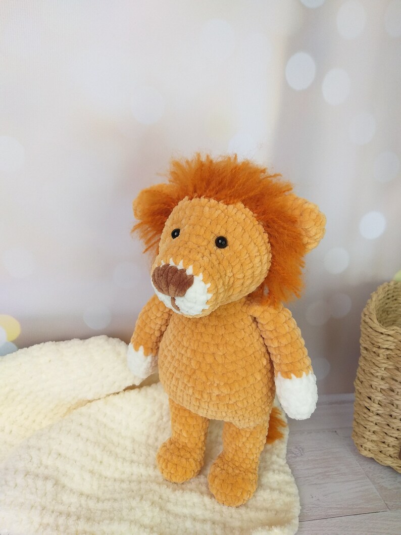 Crochet Lion Plush Pattern PDF, Amigurumi Safari Animal Tutorial, Soft ...