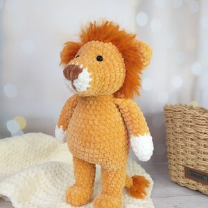 Crochet Lion Plush Pattern PDF, Amigurumi Safari Animal Tutorial, Soft ...