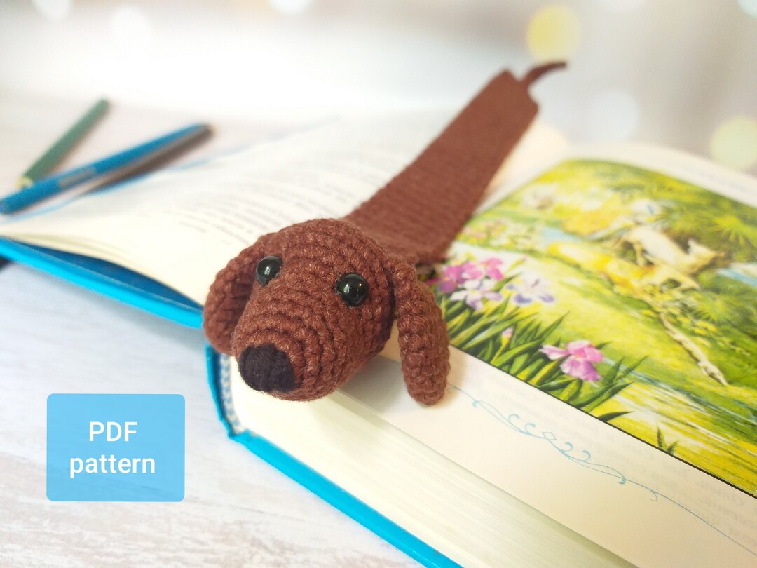 Crochet Bookmark Dog Pattern Amigurumi Dachshund Crochet Etsy