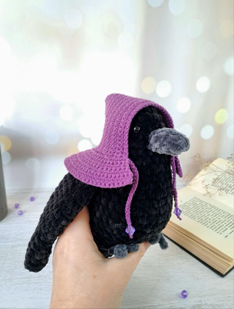 Crochet Raven Pattern - Emotional Support Amigurumi Plush Toy PDF Pattern image 7