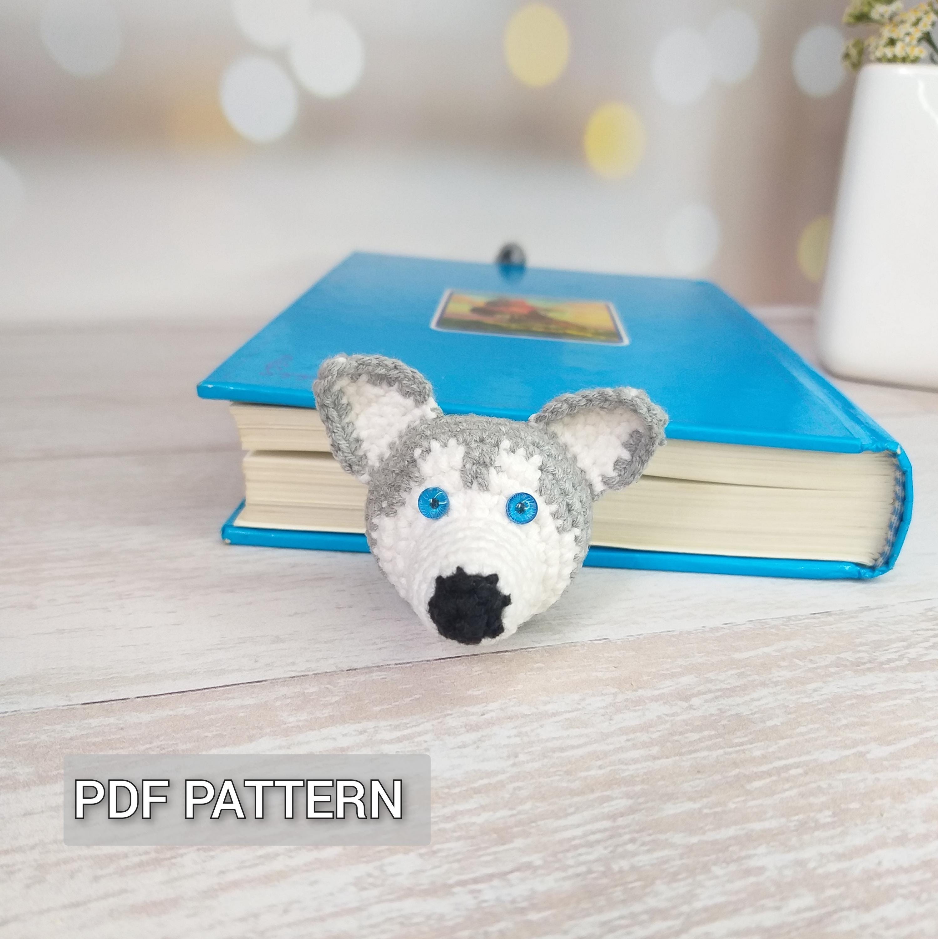 39 Husky Crochet Patterns for Plushies, Loveys, Cup Cozies, and Handmade Gifts 3 Crochet Husky Bookmark