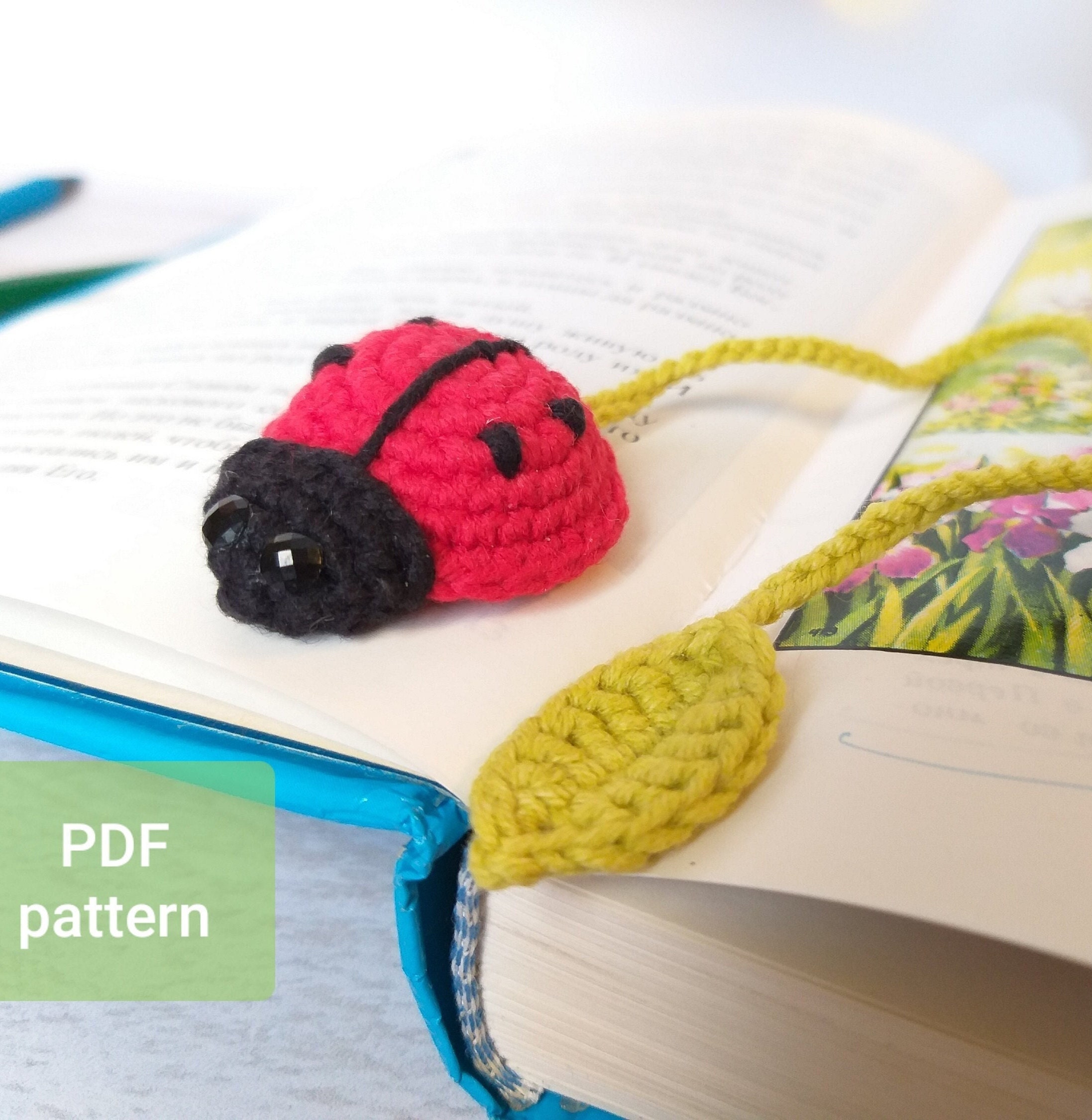 Crochet Bookmark Pattern for Beginner, Mushroom Bookmark PDF