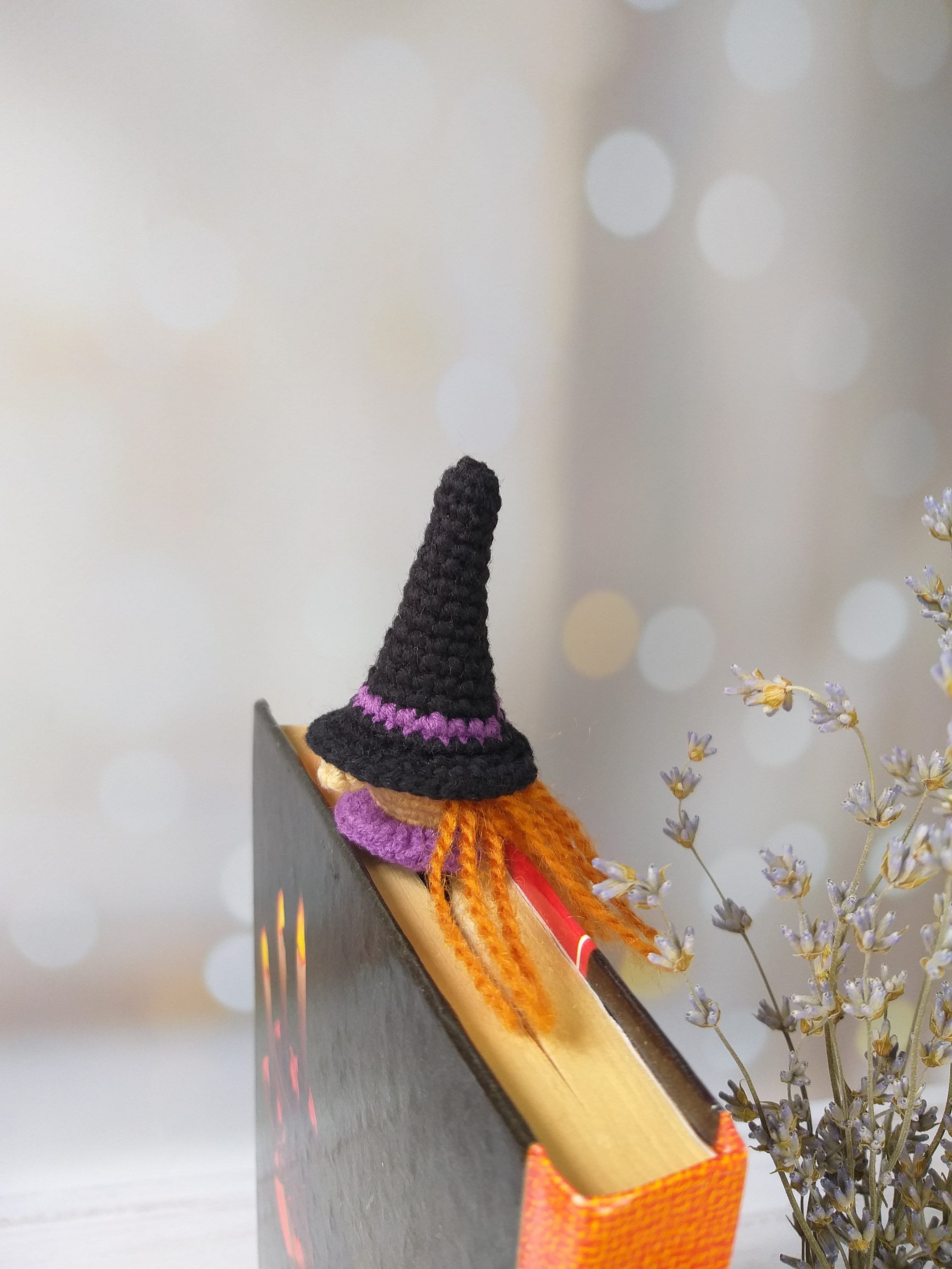 Crochet Witch Bookmark Pattern: Amigurumi Halloween DIY, Witchcraft PDF ...