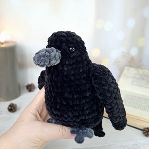 Crochet Raven Pattern - Emotional Support Amigurumi Plush Toy PDF Pattern image 5