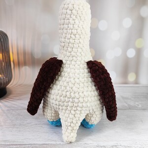 Crochet Bird Plush Pattern Blue-footed Booby, Amigurumi Sea Animal, western crochet decor image 5