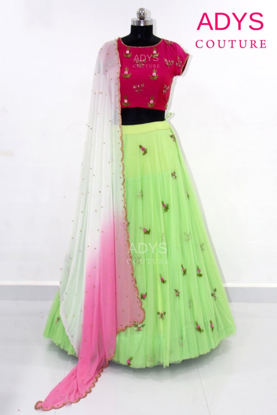 long dress lehenga