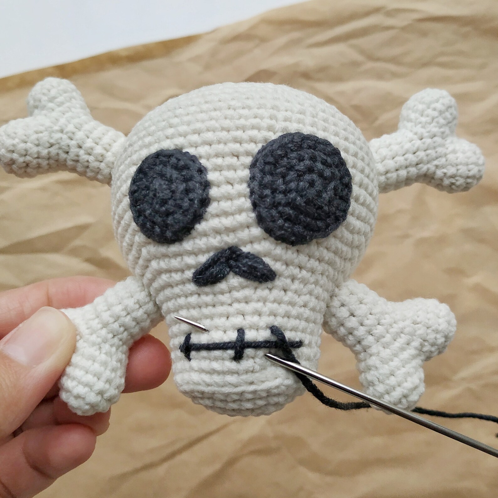 Crochet pattern human skull amigurumi halloween skull Etsy