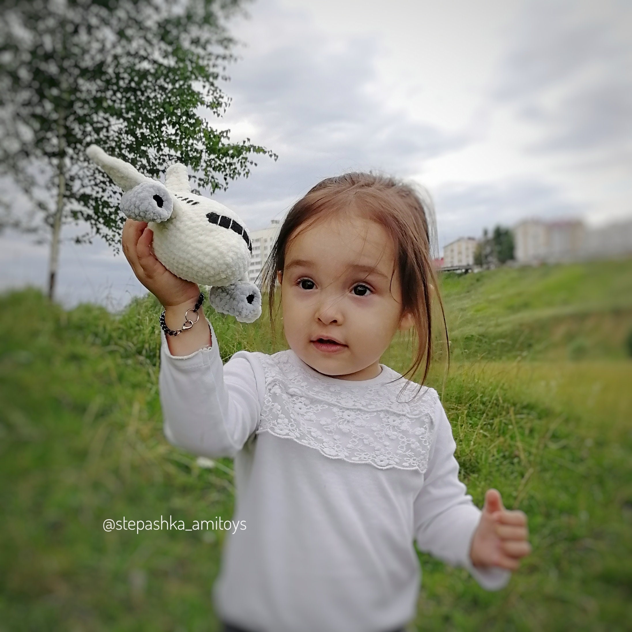 White soft airplane toy for baby shower gift Plush plane toy Etsy