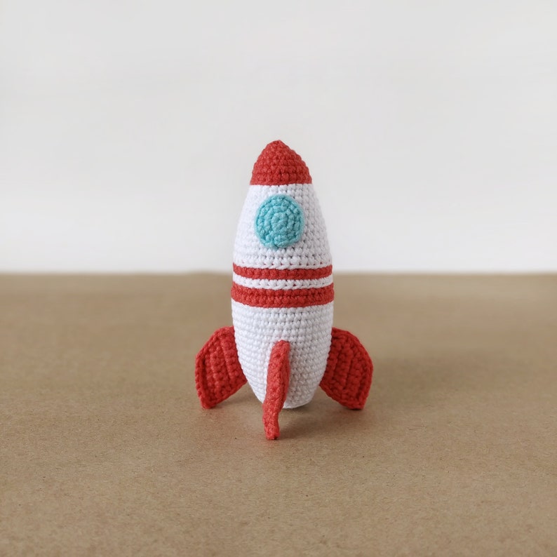 White soft rocket ship toy for baby boy space gift Rocket | Etsy