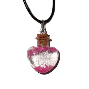 Bless your Magic-Magical Charm Heart Pendant-Attraction of Positive Energies Guardian Angel-Filled with Magic Oil and Stardust