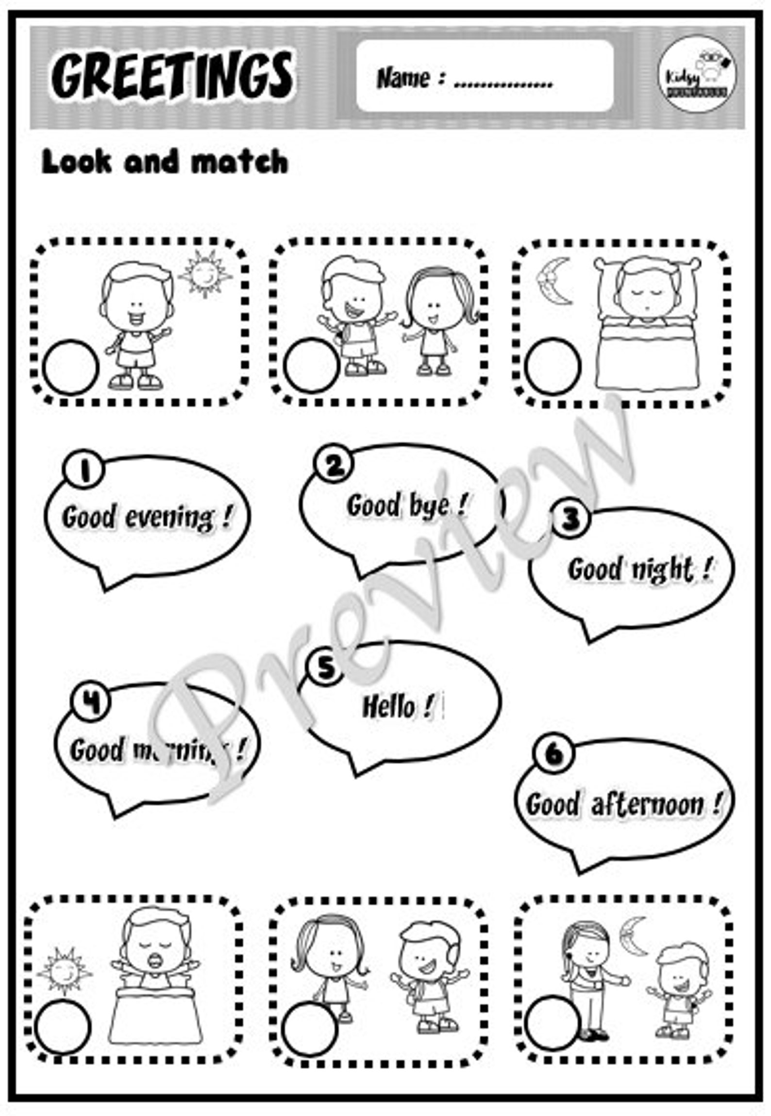 Greetings worksheet ESL worksheet ELL digital printable | Etsy