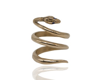 Pink Bronze Viper Ring