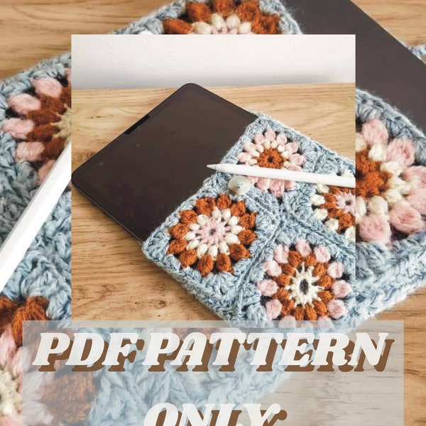 Instant Download - Crochet iPad Tablet Cosy PDF PATTERN Only Tablet Case Book Sleeve DIY Tutorial