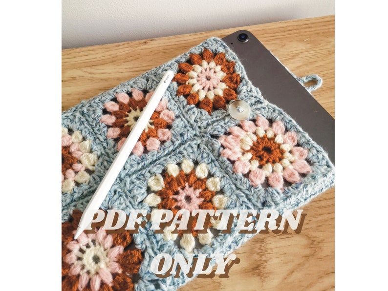 Instant Download Crochet iPad Tablet Cosy PDF PATTERN Only Tablet Case Book Sleeve DIY Tutorial image 5