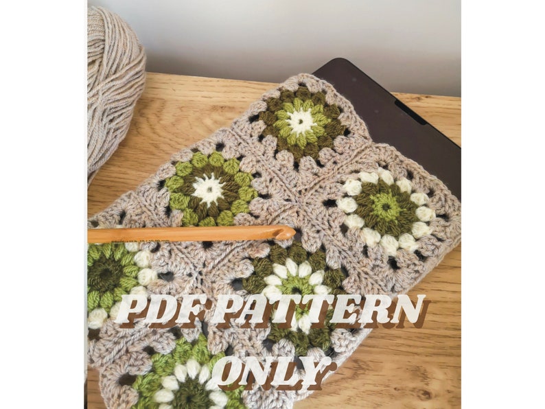 Instant Download Crochet iPad Tablet Cosy PDF PATTERN Only Tablet Case Book Sleeve DIY Tutorial image 2
