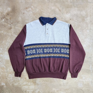 Vintage 1990s John Blair Collared Sweatshirt