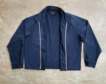 〜70s black chambray work jacket A.PRESSE Vintage Black Chambray Sports Jacket 25AAP-01-46