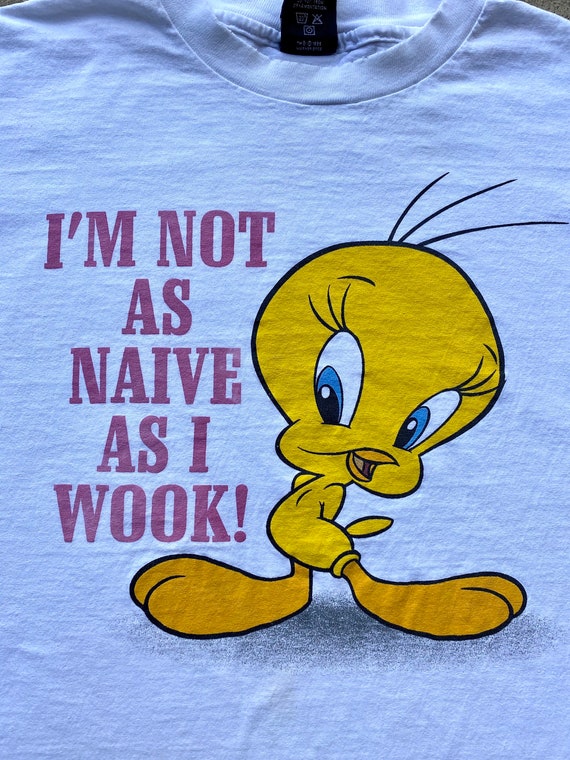 Vintage 90s Looney Tunes, Tweety “Wook” Graphic T… - image 3