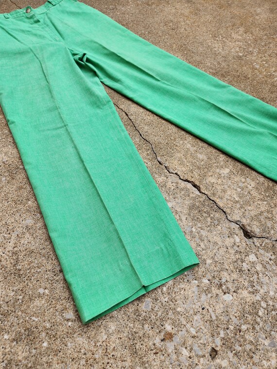 Vintage 70s, Green, Union Made, Women's Trouser - image 3