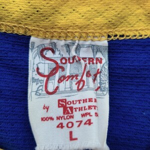 Vintage 50s/60s, Blue and Yellow, Sports Jersey, Sportswear image 5