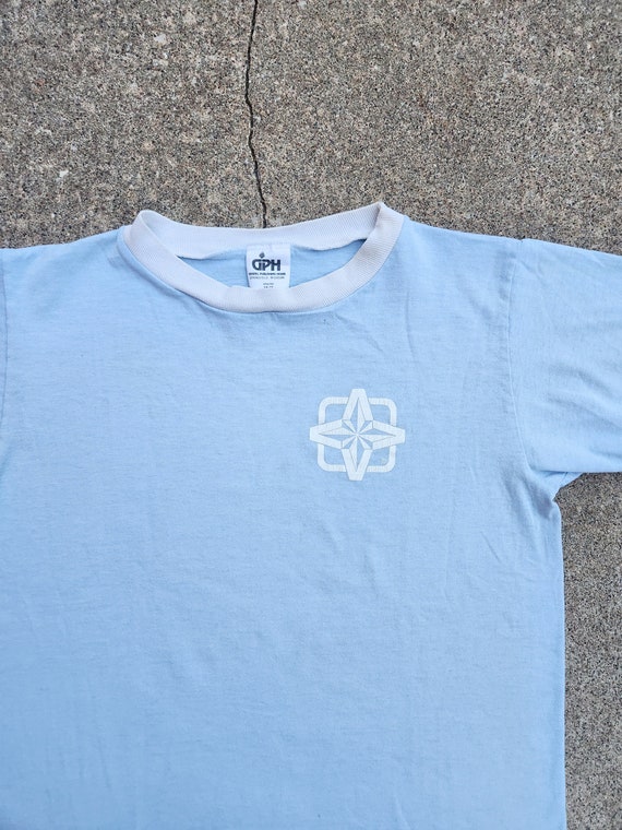 Vintage 70s Blue Ringer Tee - image 4