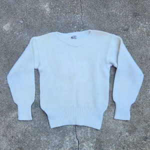 Vintage 60s Wool Cable Knit Varsity Sweater