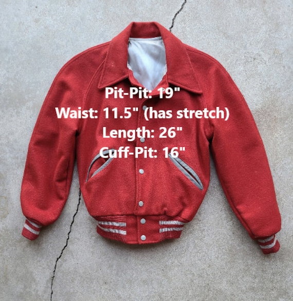 Vintage 60's Red Varsity, Letterman Jacket, Coat - image 2