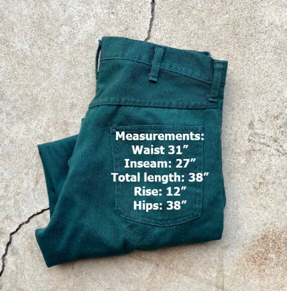 Vintage 70's Green Ranch Craft Pants, Talon Zip 31x27 - Etsy Vintage 70's Green Ranch Craft Pants, Talon Zip 31x27 - Etsy