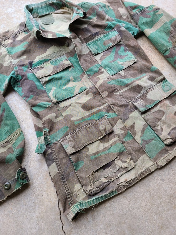 Vintage 80s, Camo, Camouflage, Thrashed, Army, Ja… - image 4