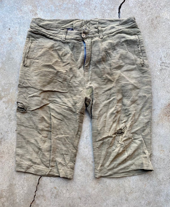 Vintage 40’s Thrashed Twill Shorts Size:33