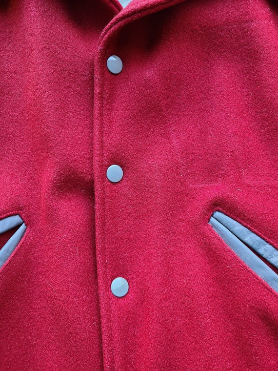 Vintage 60's Red Varsity, Letterman Jacket, Coat - image 5