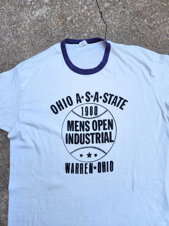 Vintage 80s Ohio State Ringer Tee - image 4