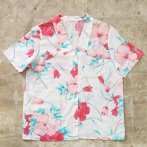 Vintage 70/80s Sheer Floral Button Down