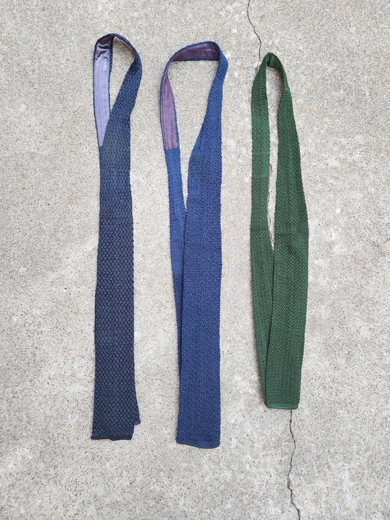 Vintage 50s Lot of 3 Rayon Neckties