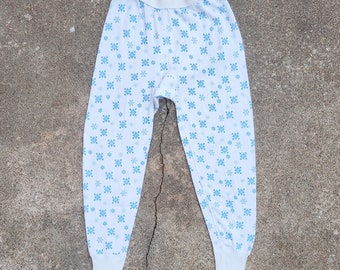 Vintage 60s, Snowflake, Winter, Thermals, Leggings