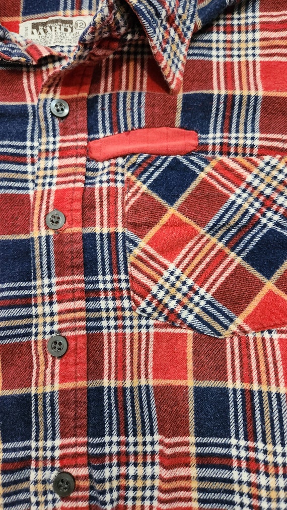 Vintage 70s Kids Montgomery Ward Flannel - image 5