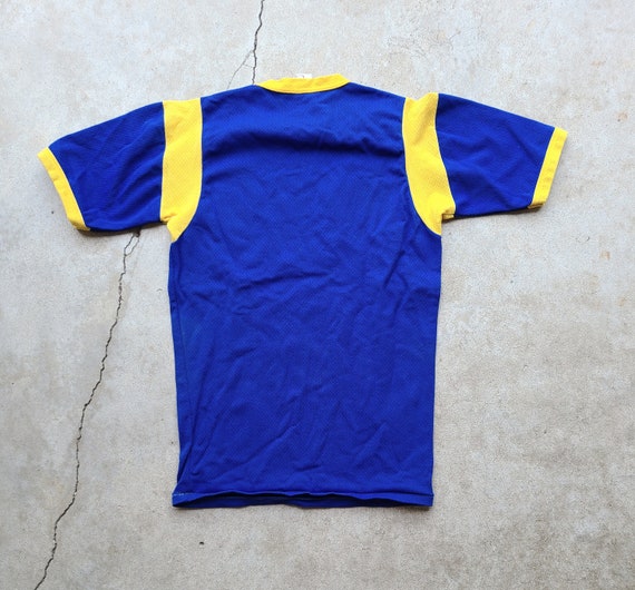 Vintage 50s/60s, Blue and Yellow, Sports Jersey, … - image 6