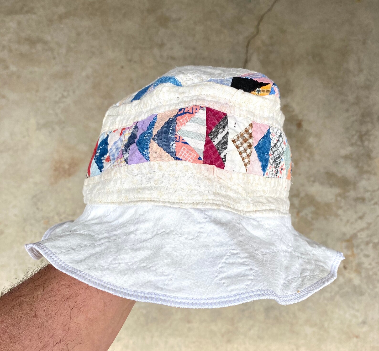 Vintage 40s Upcycled Quilt Bucket Hat | Etsy