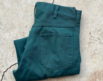 Vintage 70’s Green Ranch Craft Pants, Talon Zip 31x27