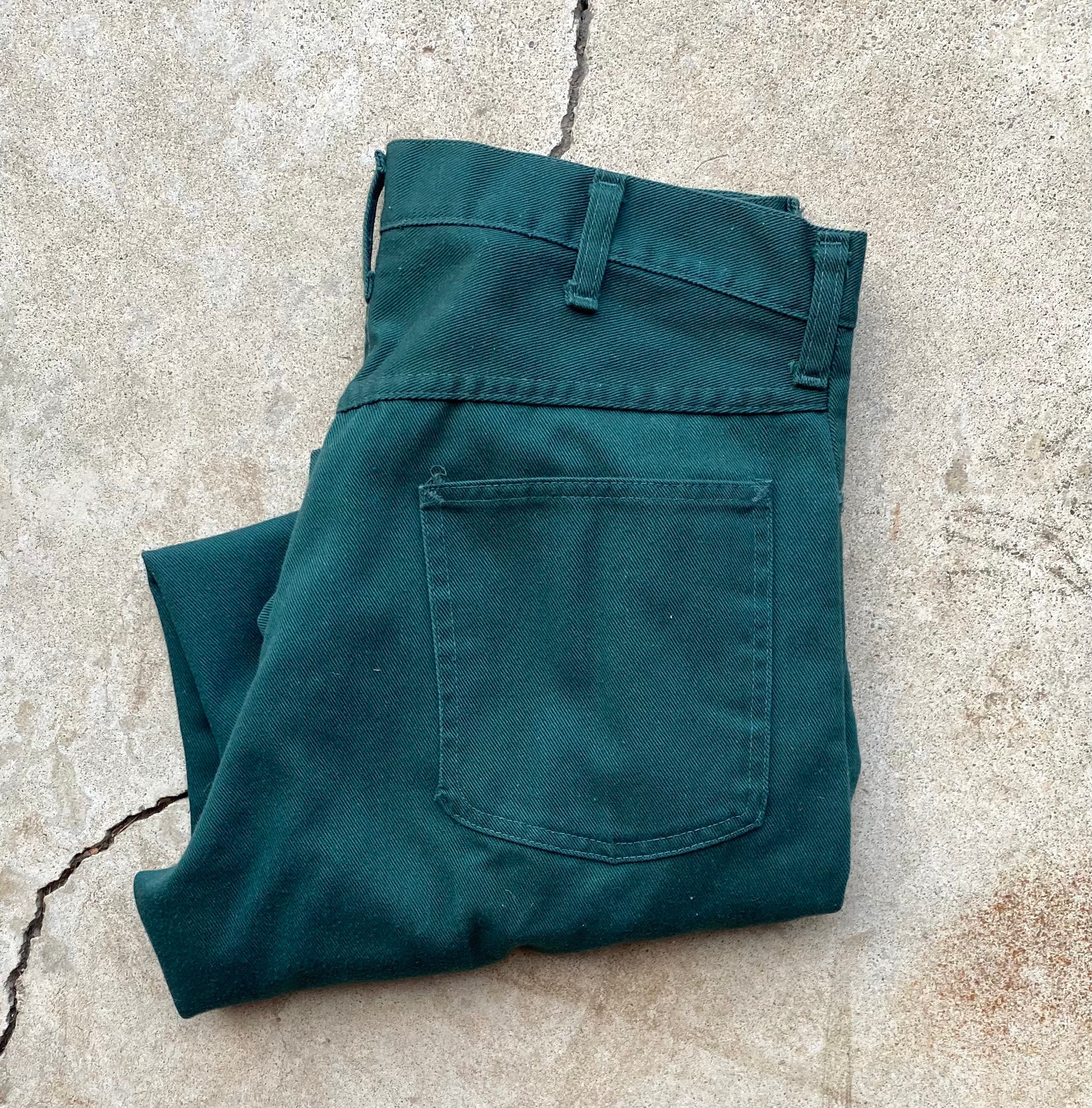 Vintage 70's Green Ranch Craft Pants, Talon Zip 31x27 - Etsy Vintage 70's Green Ranch Craft Pants, Talon Zip 31x27 - Etsy