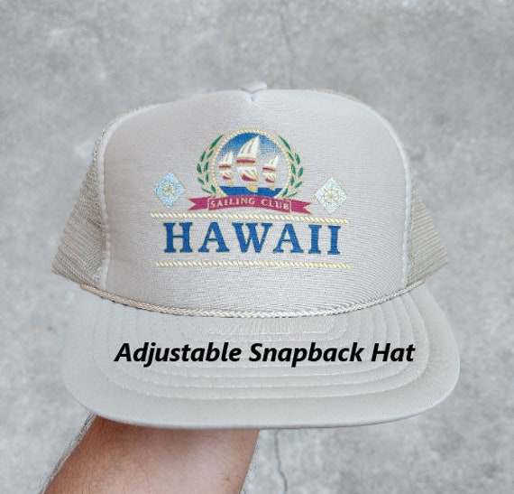 Vintage 80s, Hawaii, Mesh, Snapback, Hat - image 2