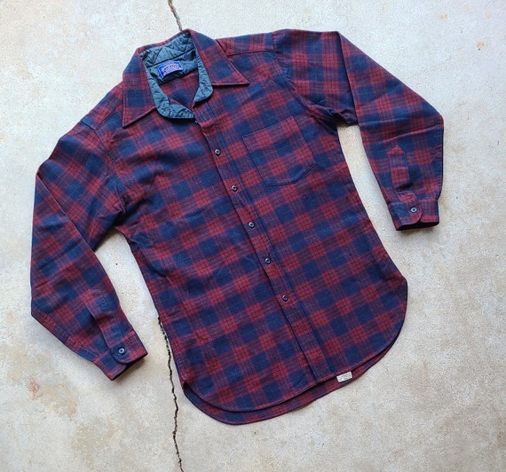 Vintage 70s/80s Pendleton Wool Plaid Button Down … - image 3