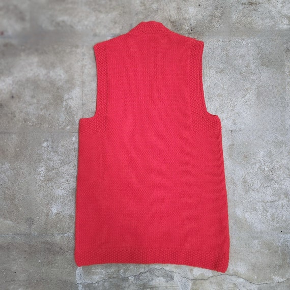 Vintage 60s Red Sweater Vest - image 4